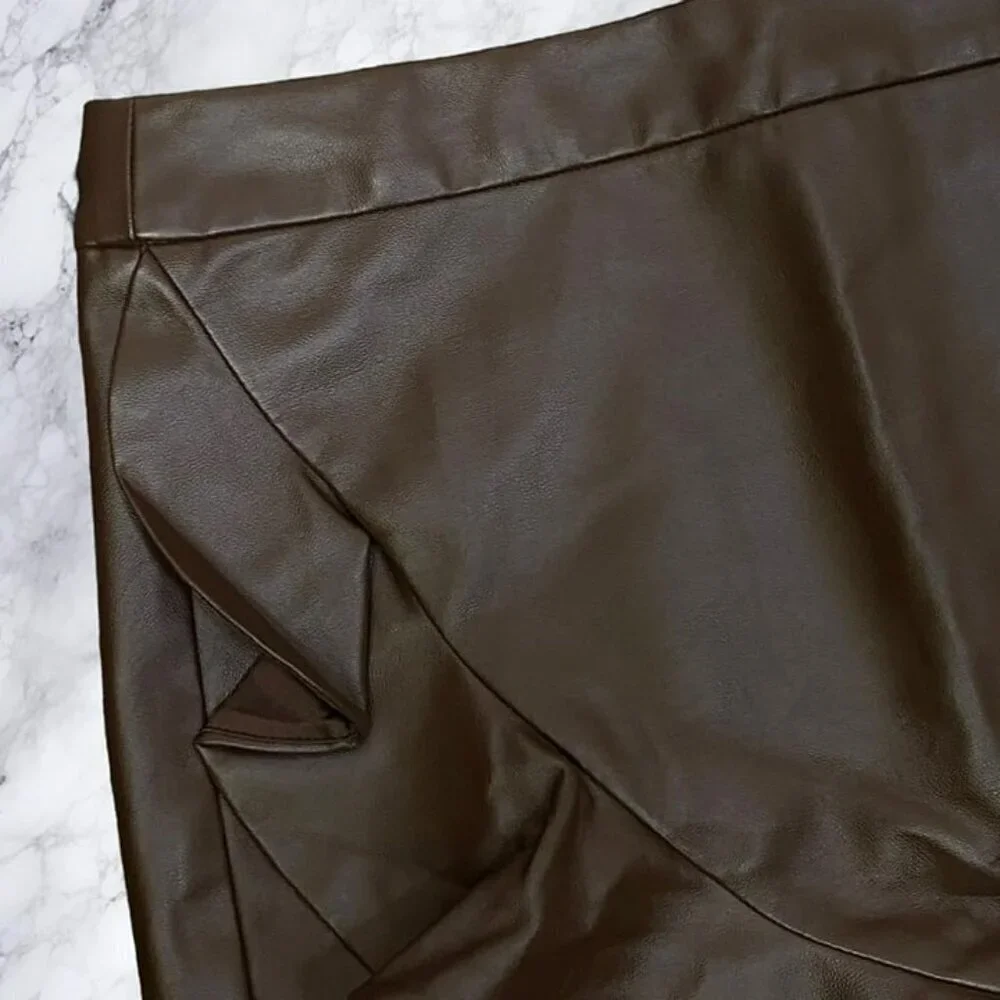 MAJORELLE Poseidon Mini Skirt - Chocolate Brown